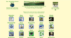 Desktop Screenshot of ourneighborhoodearth.org